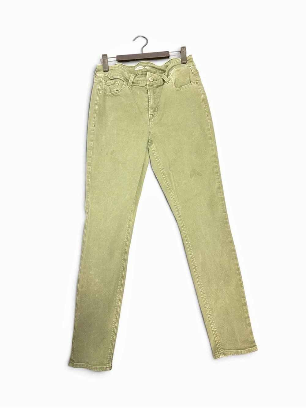 Old Navy Rockstar Super Skinny Mid-Rise Skinny Jeans in Green Like New